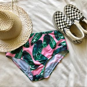 Bubblegum Pink CUPSHE high waisted Swim bottoms XL